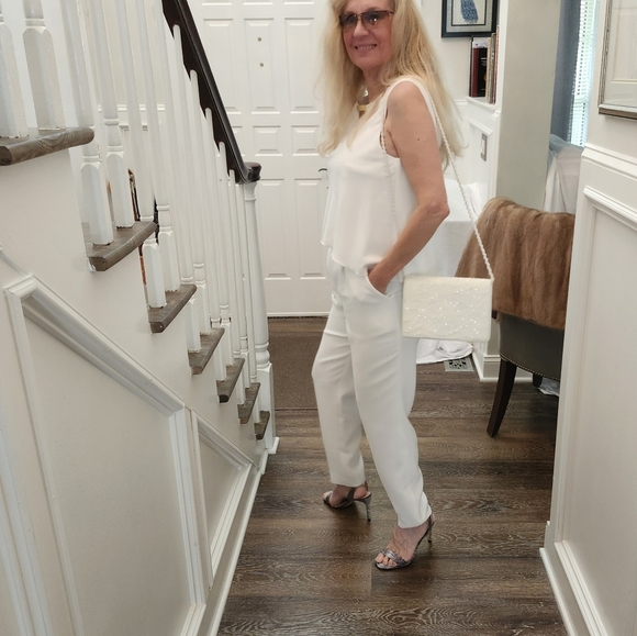 Genie White Lace and Sequins Shoulder/Crossbody Clutch, $45 - Picture 10 of 10